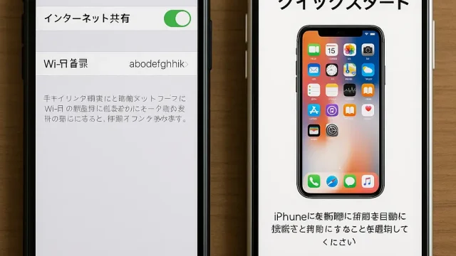 iPhoneテザリングでクイックスタート
